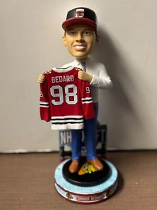 Connor Bedard Chicago Blackhawks FOCO 2023 Draft Pick Bobblehead NIB - Picture 1 of 2