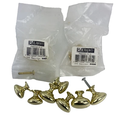 Round Brass Cabinet Knob Drawer Pulls Handle 1-1.25” Diameter Lot of 9 NO SCREWS - Image 1 of 4