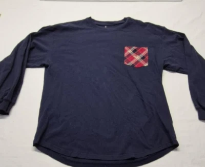 Camiseta Southern Marsh a Cuadros Bolsillo Frontal Para Hombre PEQUEÑA Azul Manga Larga Foto 1 de 4