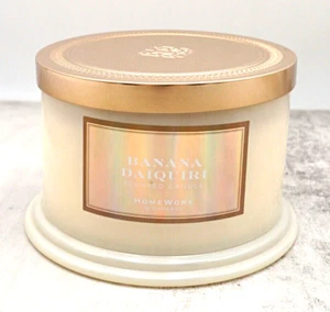 NEW Homeworx BANANA DAIQUIRI Scented Candle 18 oz 4 wick by Harry Slatkin - Picture 1 of 3
