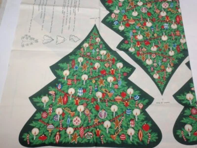 Panel de tela de Navidad árbol antiguo con serigrafía VIP Cranston Foto 1 de 4