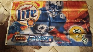 Miller Lite Super Bowl 36 Flag. Opened the bag to post pic. Never used. #8 - Picture 1 of 1