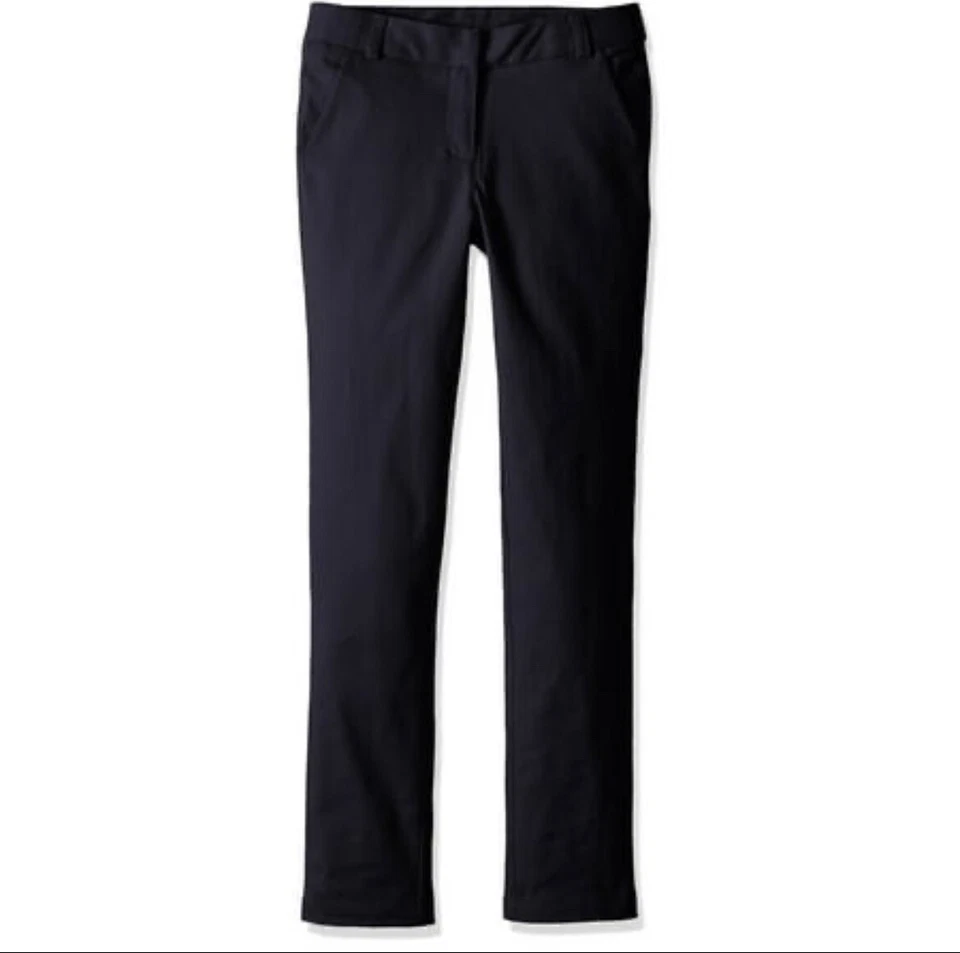 Nautica Big Girls' Uniform Straight Leg Stretch Twill Pants Navy Size 16 Hj84