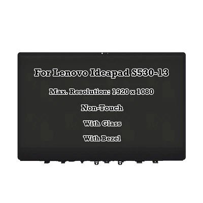 LED LCD Screen Display front Glass Assembly For Lenovo ideapad S530-13IML 81WU - Image 1 of 4