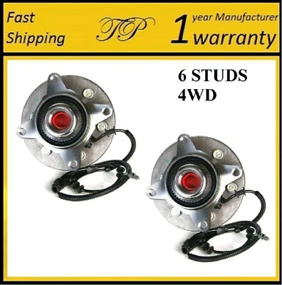 2 FRONT Wheel Hub Bearing Assembly For 2004-2005 FORD F-150,04 LOBO 4WD,6 STUDS - Imagem 1 de 3