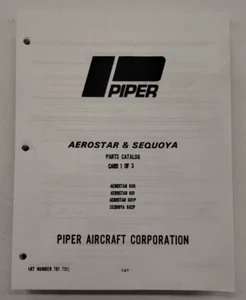 Piper Aerostar 600/601/601P Sequoya 602P Parts Catalog 761-731-Reproduction - Picture 1 of 24