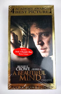A Beautiful Mind (VHS, 2002) Russell Crowe Ed Harris NEW Sealed - Picture 1 of 3
