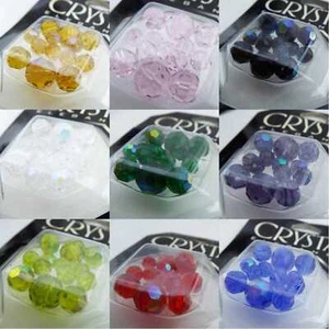 Cut Glass Lead Beads Faceted Crystal 7*6mm 4*8mm 2*10mm BUY 1 Or 2 Packs 554D - Picture 1 of 15