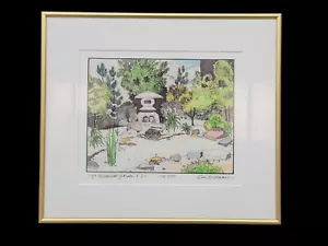 Eric Bellmann farbige Radierung ""Tojo Memorial Garden"" RIT S.E. #21/50 SIGNIERT! - Bild 1 von 11