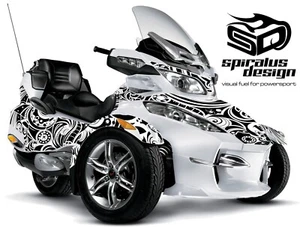 Can Am Spyder RT RT-S RT LTD graphic wrap decal kit "Perfect Scribble" 2010-19 - Picture 1 of 4