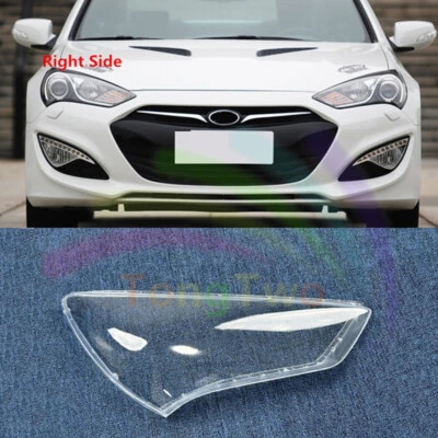 Carcasa de lente transparente del faro derecho + pegamento para Hyundai Genesis Coupé 2013-2016 Foto 1 de 4