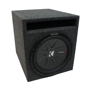 Universal Car Stereo Slotted S Port Single 15" Kicker CompR CWR15 Sub Box 2 Ohm - Picture 1 of 5