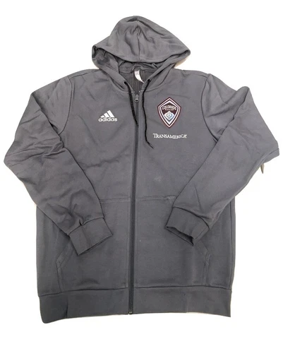 Adidas MLS Colorado Rapids Gray TRV Jacket Full-Zip Gray dp4958 Cover