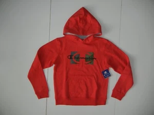 CHAMPION Bright Red Cotton ATHLETIC HOODIE Warm Gym Sweatshirt Kid YOUTH XL New! - Picture 1 of 6
