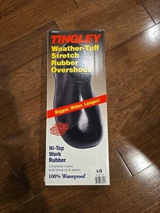 Tingley High Top Work Rubber Stretch Overshoe Mud Muck Boot Black L 9.5-11 US - Picture 1 of 4
