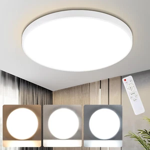Plafón LED Plafón Plano Regulable con Mando a Distancia Lámpara Salón - Imagen 1 de 21