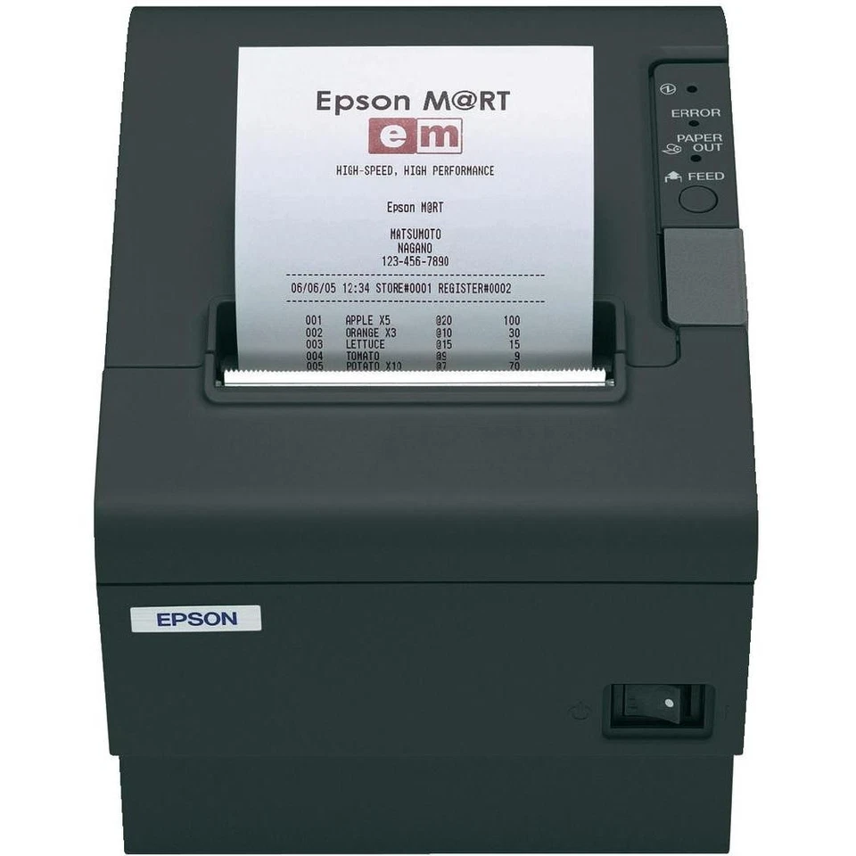 EPSON TM-T88IV - M129H THERMAL RECEIPT TICKET PRINTER - SERIAL RS-232 - BLACK - Immagine 1 di 1