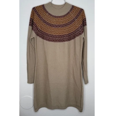 KUHL Lucia Knit Jacquard L/S Wool Blend Sweater Dress Small Cozy Never Worn - Image 1 of 4