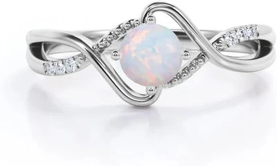 Vintage ArtDecor 1.25Ct Fire Opal Round Cut Engagement Ring for Women BL-OPL-101 - Image 1 of 4