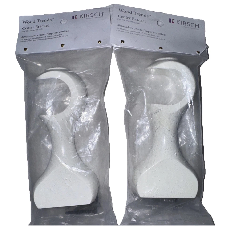 Lote de 2 postes de ajuste de suporte central Kirsch Wood Trends 1 3/8 polegadas de diâmetro - Imagem 1 de 2