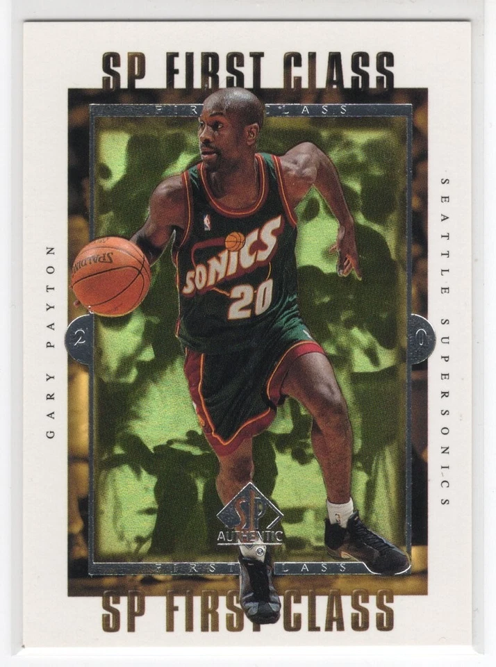 99/00 UD SP AUTHENTIC GARY PAYTON SP FIRST CLASS INSERT #3 - Image 1 of 1