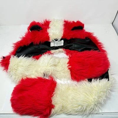 Bufanda con capucha Spirit Hoods University of Wisconsin Badgers roja con estampado de pata de piel sintética Foto 1 de 4