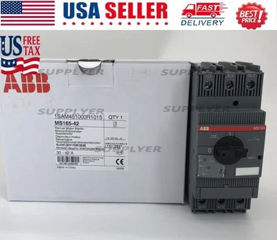 1PC New ABB MS165-42 1SAM451000R1015 30-42A Manual Motor Starter Brand - Image 1 of 4