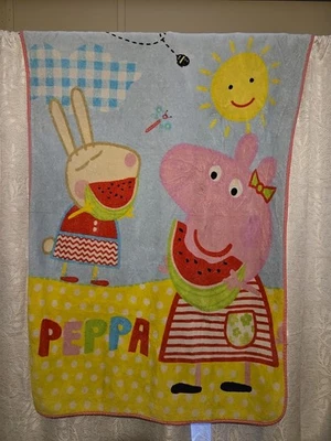 Manta de felpa Peppa Pig 2003 vintage 35" × 50" buen estado RN 22682 Foto 1 de 4