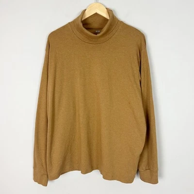 Camisa Top Uniqlo Marrón Camel Algodón Cuello Alto Manga Larga Talla 3XL Para Mujer Foto 1 de 4