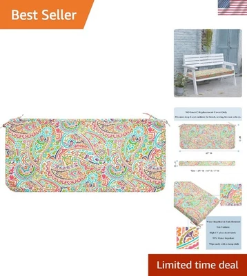 Elegantes Fundas de Cojín de Exterior Melora Paisley 45"x18" para Protección de Muebles Foto 1 de 4