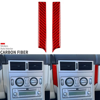 Cubierta lateral del panel de consola central de fibra de carbono roja para Chrysler Crossfire 2003-08 Foto 1 de 4