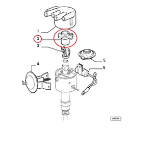 Brosse Rotatif Distributeur Allumage Fiat Panda - Ein Original 9916117 - Picture 1 of 1