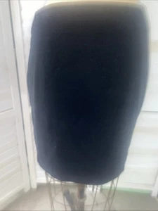 Vintage 80s 90s Opal By Lorraine Wardy Velvet Black Shirt Skirt Size Medium - Picture 1 of 7