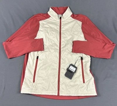 Chaqueta de golf KJUS retención pequeña 48 poliéster rojo crema precio de venta sugerido por el fabricante $310 Foto 1 de 4