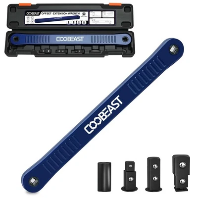 coobeast Offset Extension Wrench Impact Ready Socket Wrench Extender Tool wit...