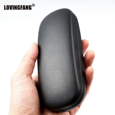 TRIXES Glasses Case Leather Black NEW Glasses Hard Case Spectacle Reading Case - Image 1 of 4