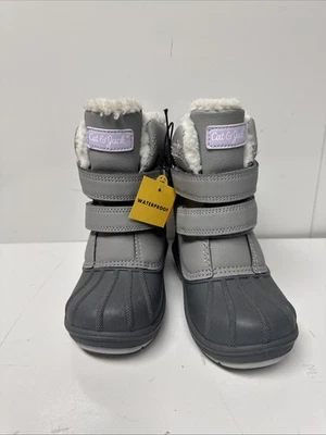 Botas de neve de inverno Girl’s Cat & Jack tamanho 11 cinza Denver novas - Imagem 1 de 4