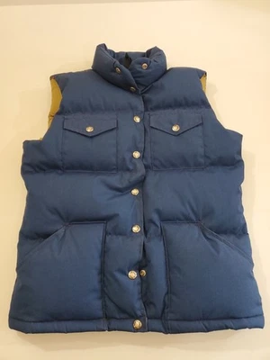 Chaleco acolchado vintage The North Face talla mediana plumón de ganso azul cremallera completa HECHO EN EE. UU. Foto 1 de 4