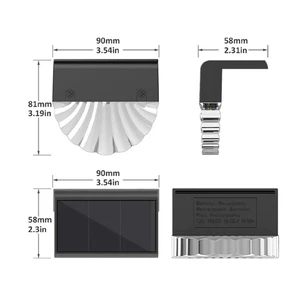 4 Packs Solar Fence Lamps 2 Lighting Modes IP65 Waterproof Garden Wall  - Picture 1 of 7