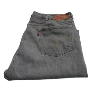 Levi 501 Jeans Regular Straight Grey Waist 44 Leg 30 W44 L30 Button Fly (Q6819) - Picture 1 of 11