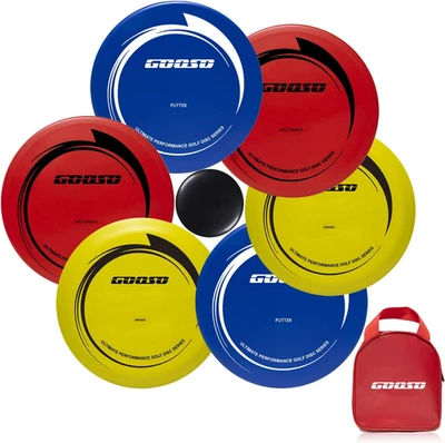 Disc Golf Set - Driver, Mid-Range and Putter Discs with Disc Golf Bag for Outdoo - image 1 of 4