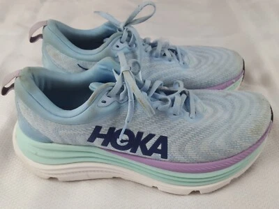 Hoka One One Gaviota 5 Womens 10 B Shoes Blue Purple Sneaker Shoes NO INSOLES!! - Image 1 of 4