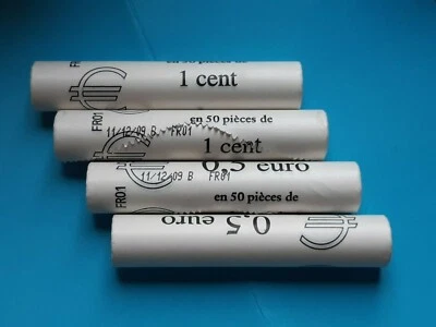 1 ROULEAU 1 CENT  EURO 2009  ~ FRANCE ~ UNC 1 ROLL X 50 PCS ~ 1 CENTS ROTOLINO - Photo 1/3