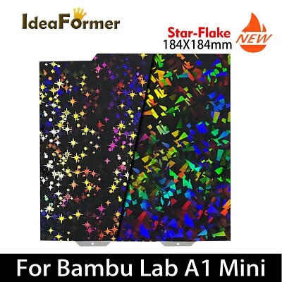 Ideaformer PEF Build Plate 184x184mm 3D Printer Bed for Bambu Lab A1 mini - Image 1 of 4