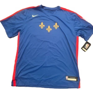 NWT Nike Dri Fit NBA New Orleans Pelicans Mens Warm Up Shooting Shirt Large Tall - Picture 1 of 3