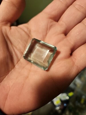 Piedras preciosas sueltas 66,30 quilates forma esmeralda amatista verde certificadas creadas en laboratorio  Foto 1 de 2