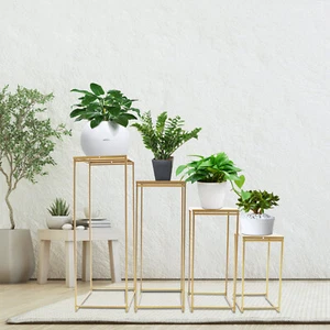 4Pcs Gold Metal Flower Stand Pedestal Table Centrepiece Party Wedding Decor - Picture 1 of 10