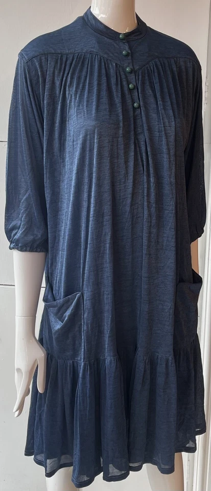 Vestido de té vintage años 70 Radley crepé abotonado pecho talla 10 - 34"/86 cms en muy buena condición Foto 1 de 4