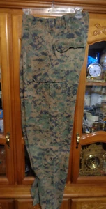 USMC DIGITAL WOODLAND MARPAT FROG COMBAT PANTS SIZE MEDIUM LONG ML USED - Picture 1 of 12