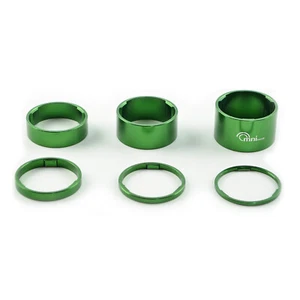 1-1/8" OMNI Racer WORLDS LIGHTEST Alloy Headset Spacer Set 2,3,5,10,15,20mmGREEN - Picture 1 of 5